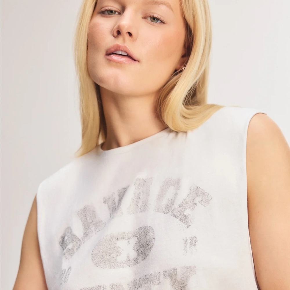 Savage X Fenty White Graphic Muscle Tee